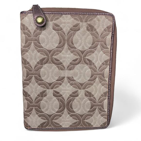 Coach Y2K quilted op art signature C zipped agenda notebook case. - Picture 1 of 7